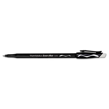 Vertex Eraser Mate Ballpoint Stick Erasable Pen, Black Ink, Medium, Dozen VE39870